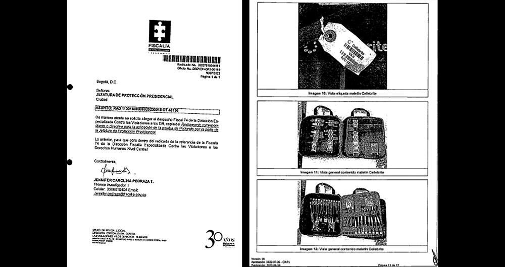 Pruebas de documentos de la Fiscalía sobre el caso de Marelbys Meza.