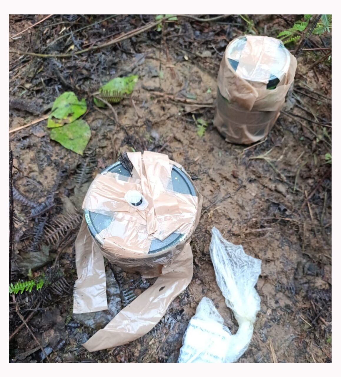 La inteligencia militar encontró los explosivos.