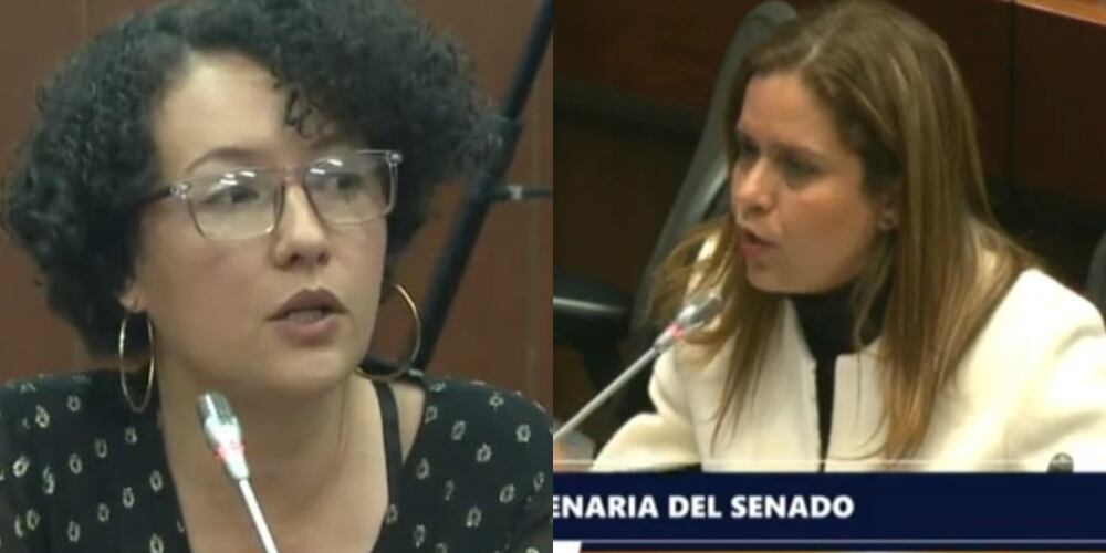 Las senadoras Isabel Zuleta y Karina Espinosa no están de acuerdo con bajar el salario a los congresistas.