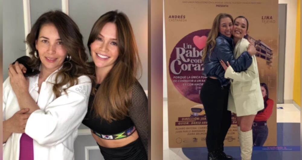 Lina Tejeiro junto a su mamá