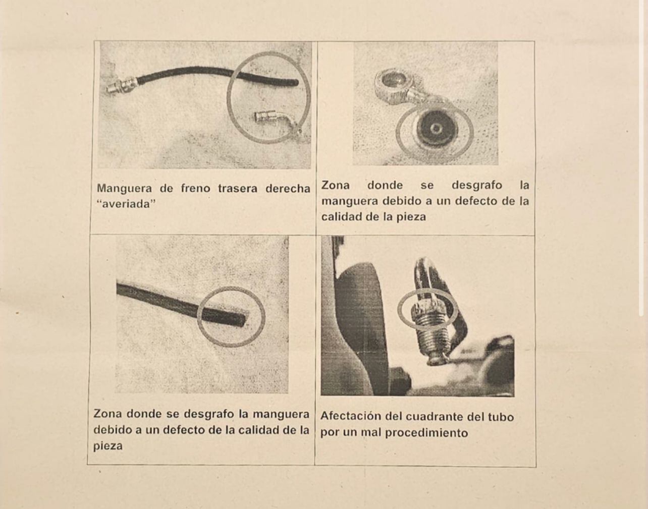 Lo que encontró Toyota en la camioneta de Sandra Ortiz.