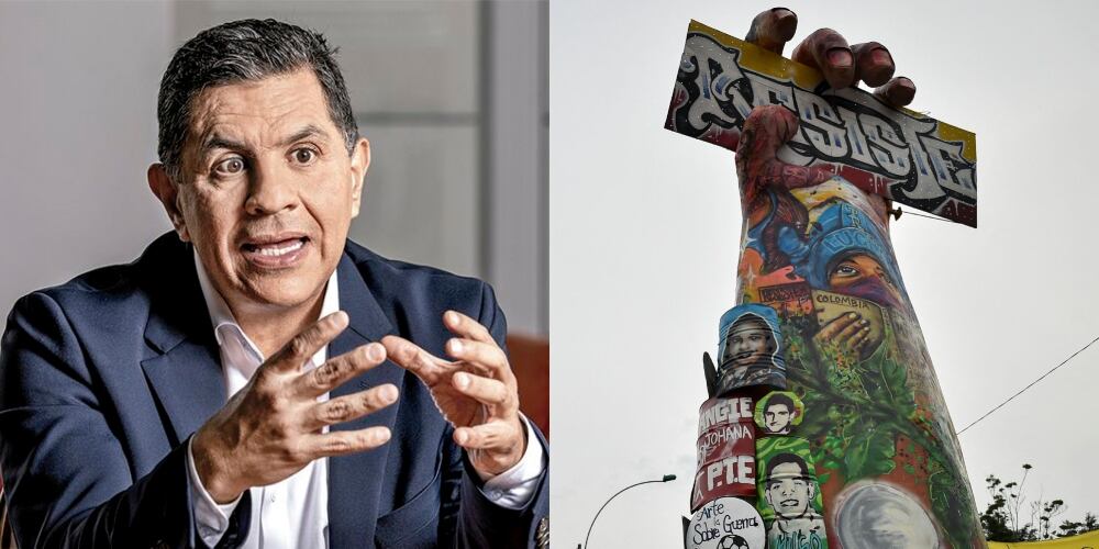 El alcalde Jorge Iván Ospina defendió el Monumento a la Resistencia.