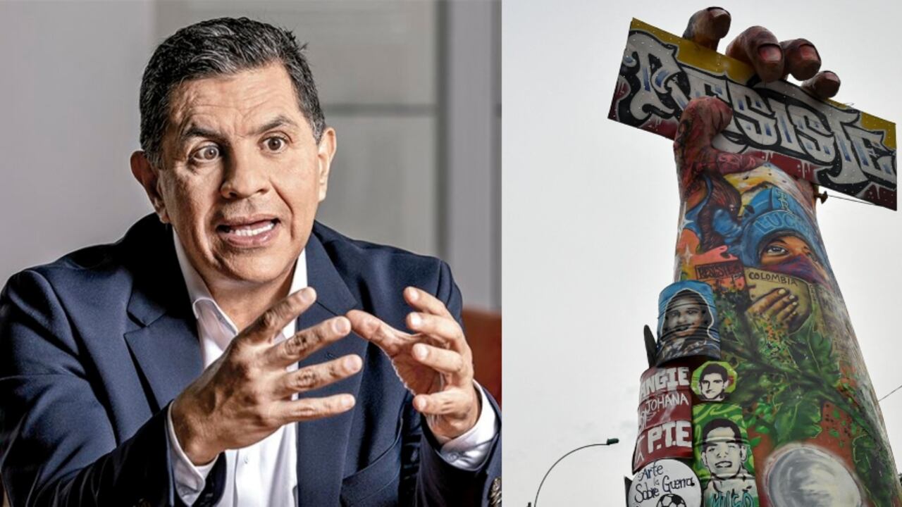 El alcalde Jorge Iván Ospina defendió el Monumento a la Resistencia.