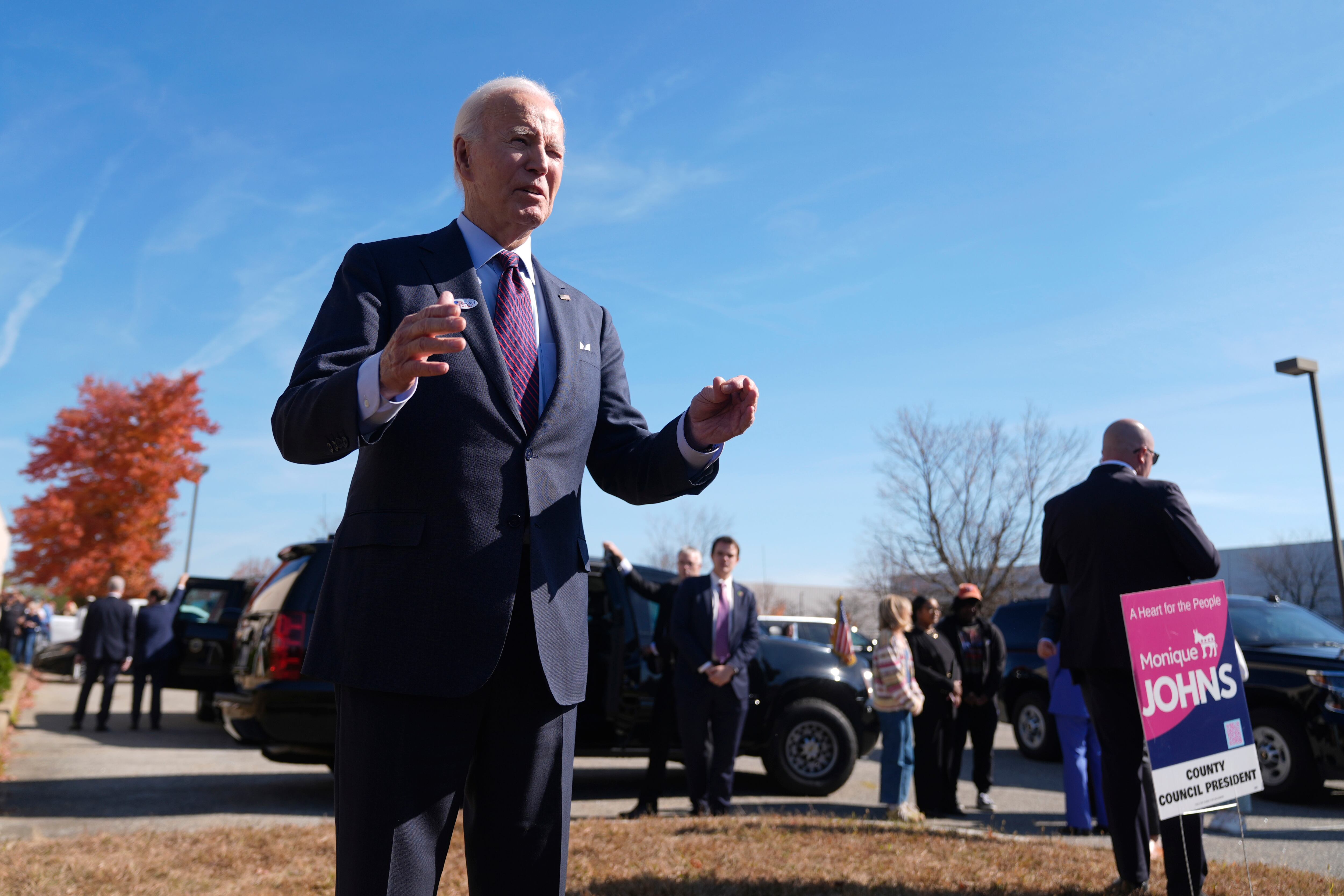 Joe Biden votó en Delawere.