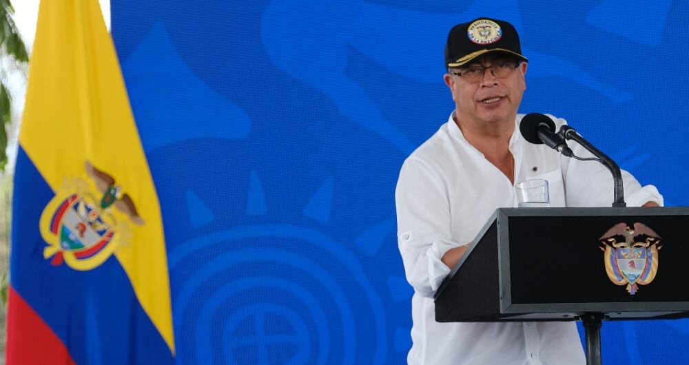 Presidente Gustavo Petro interviniendo en Asocapitales.