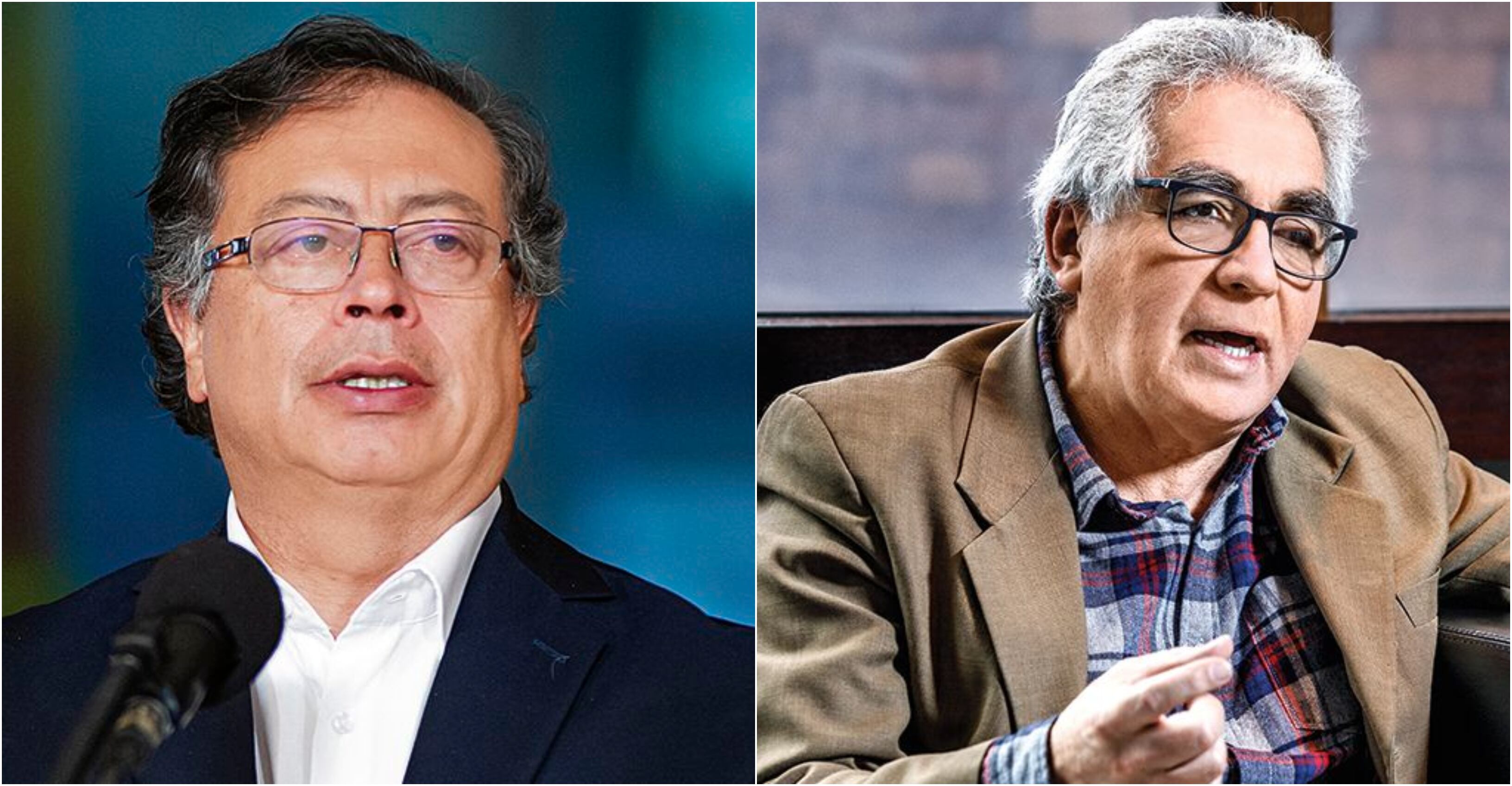 Presidente Gustavo Petro y director de la Unidad Nacional de Protección Augusto Ramírez