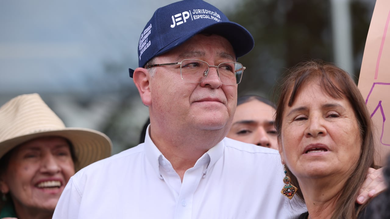 El presidente de la Jurisdicción Especial para la Paz (JEP), Alejandro Ramelli Arteaga, durante un evento en la sede principal del tribunal en el norte de Bogotá.
