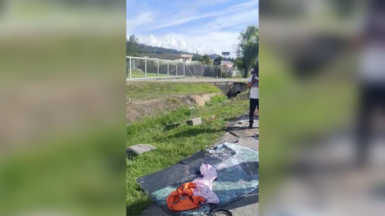 Accidente de tránsito en la vía Bogotá-Tunja.