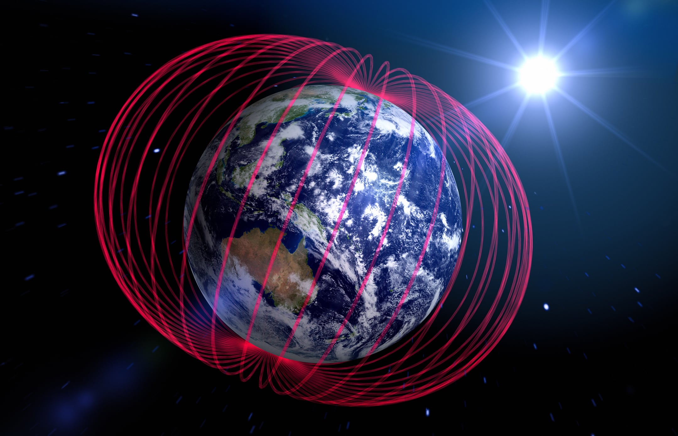 Gran anomalía del campo magnético terrestre sigue creciendo.