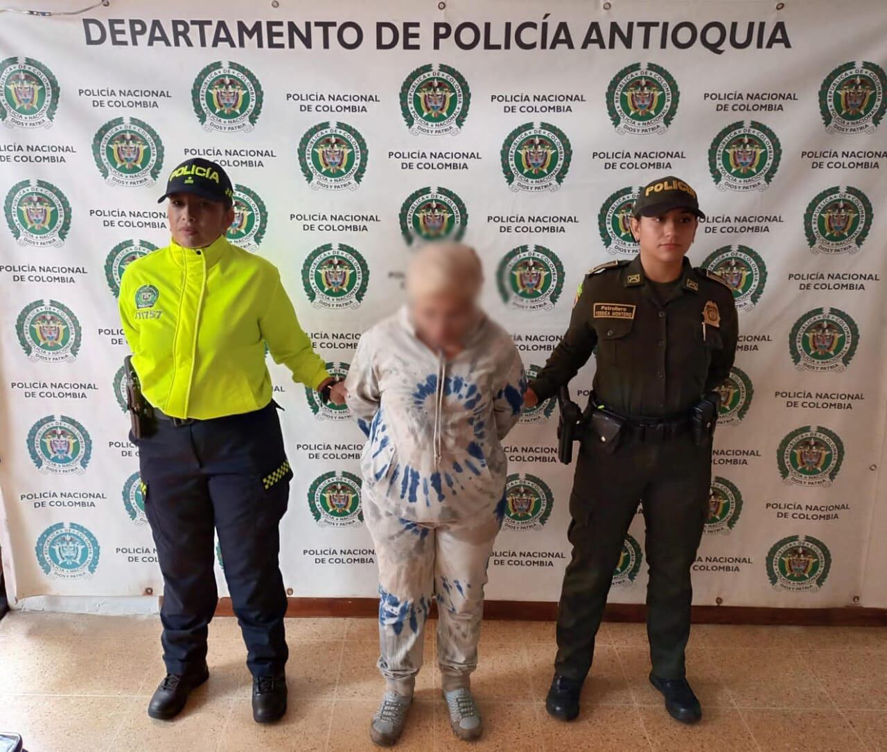 Captura de Clara Yepes en Antioquia.