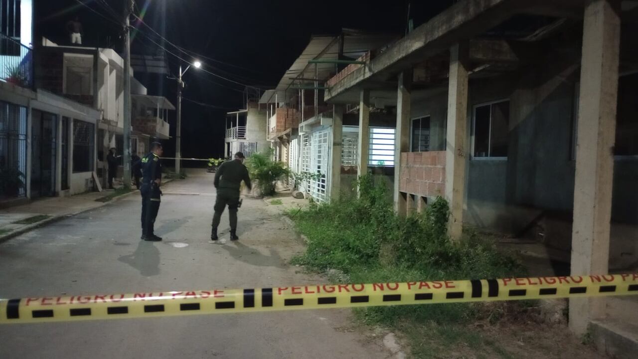 Sitio del atentado con explosivo en Jamundí.