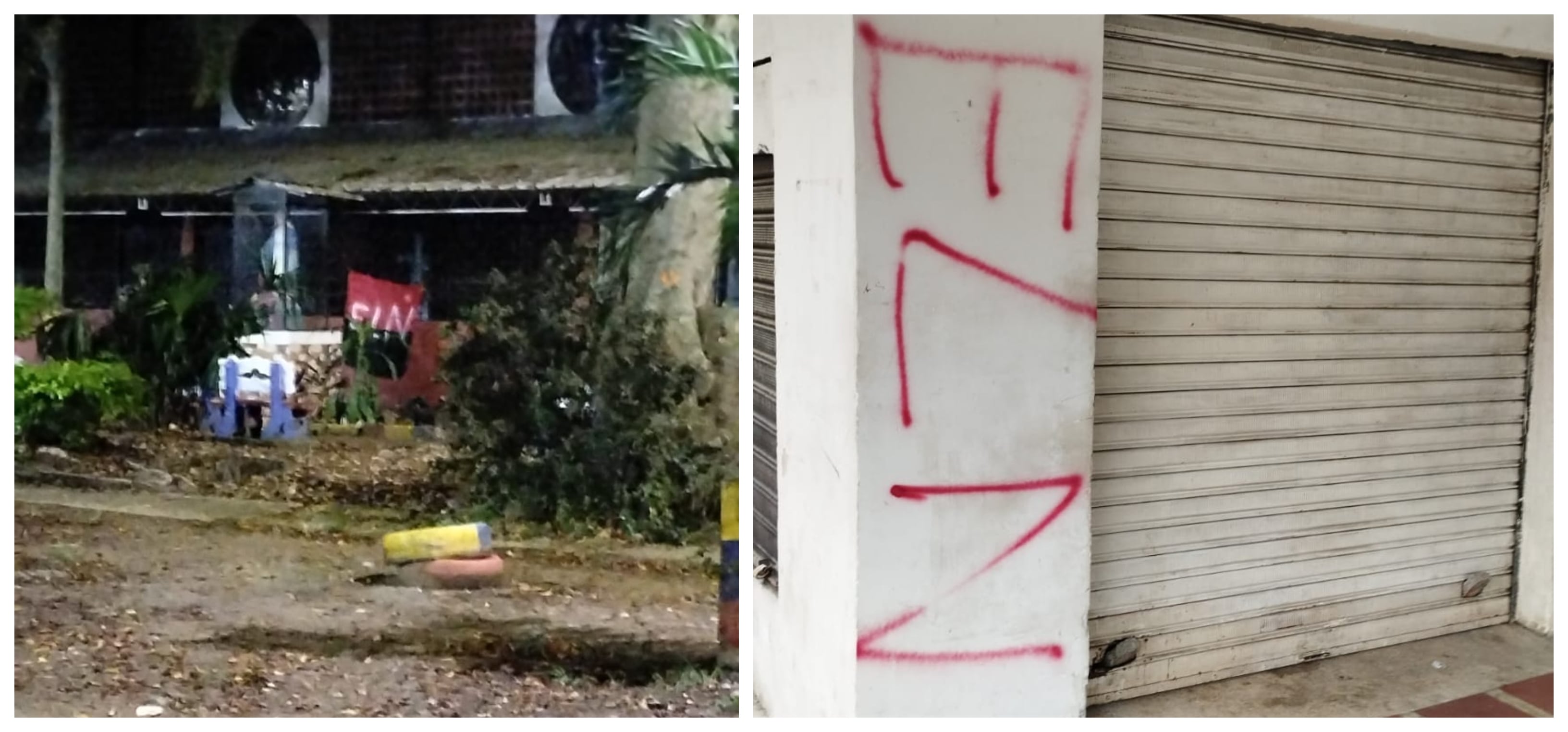 En el distrito de Cali ya se han encontrado dos banderas del grupo armado ELN.