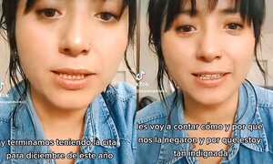 La mujer publicó el video indignada en TikTok