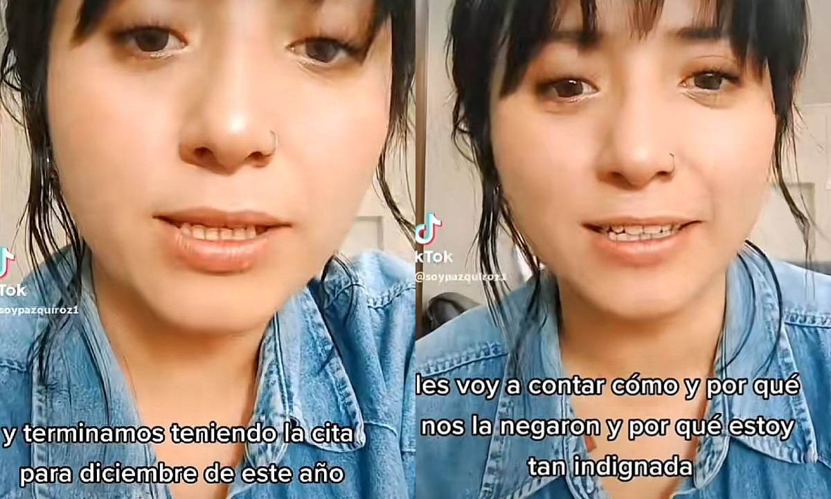 La mujer publicó el video indignada en TikTok