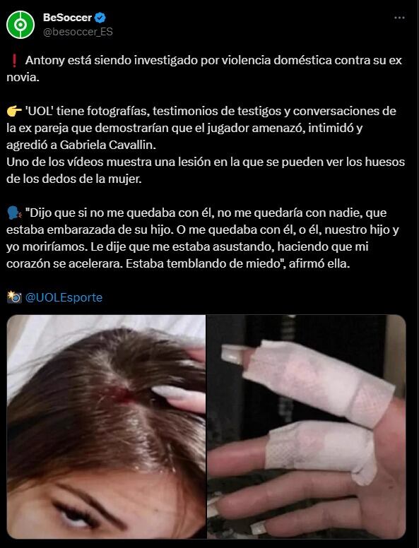 Imágenes de la supuesta agresión de Antony a Gabriela Cavallin.