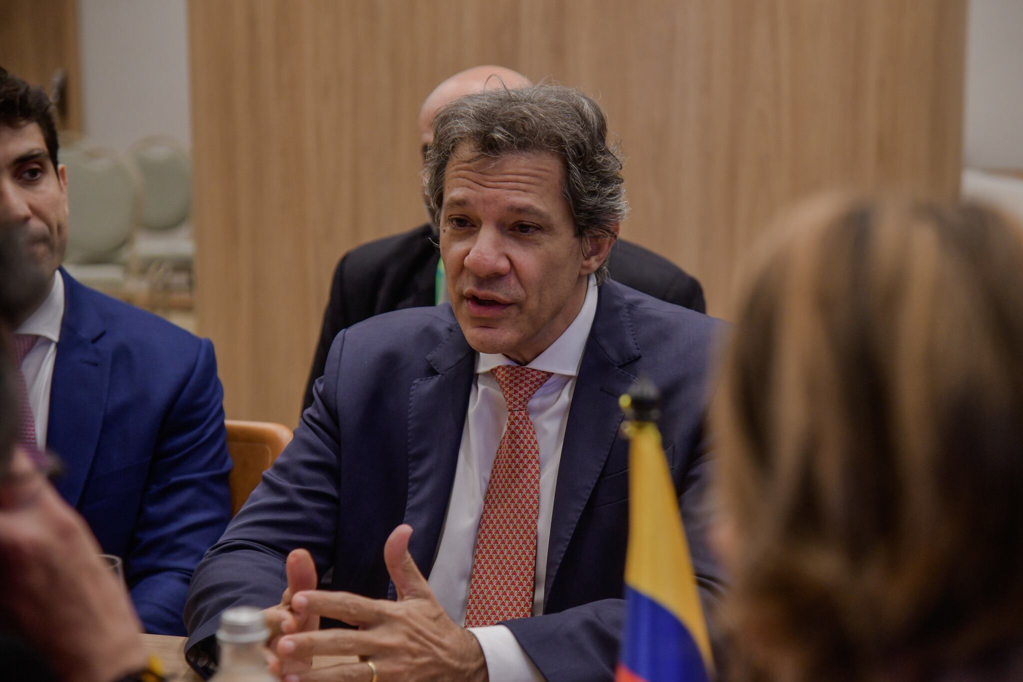 El presidente Gustavo Petro se reunió con Fernando Haddad, presidente del G20.