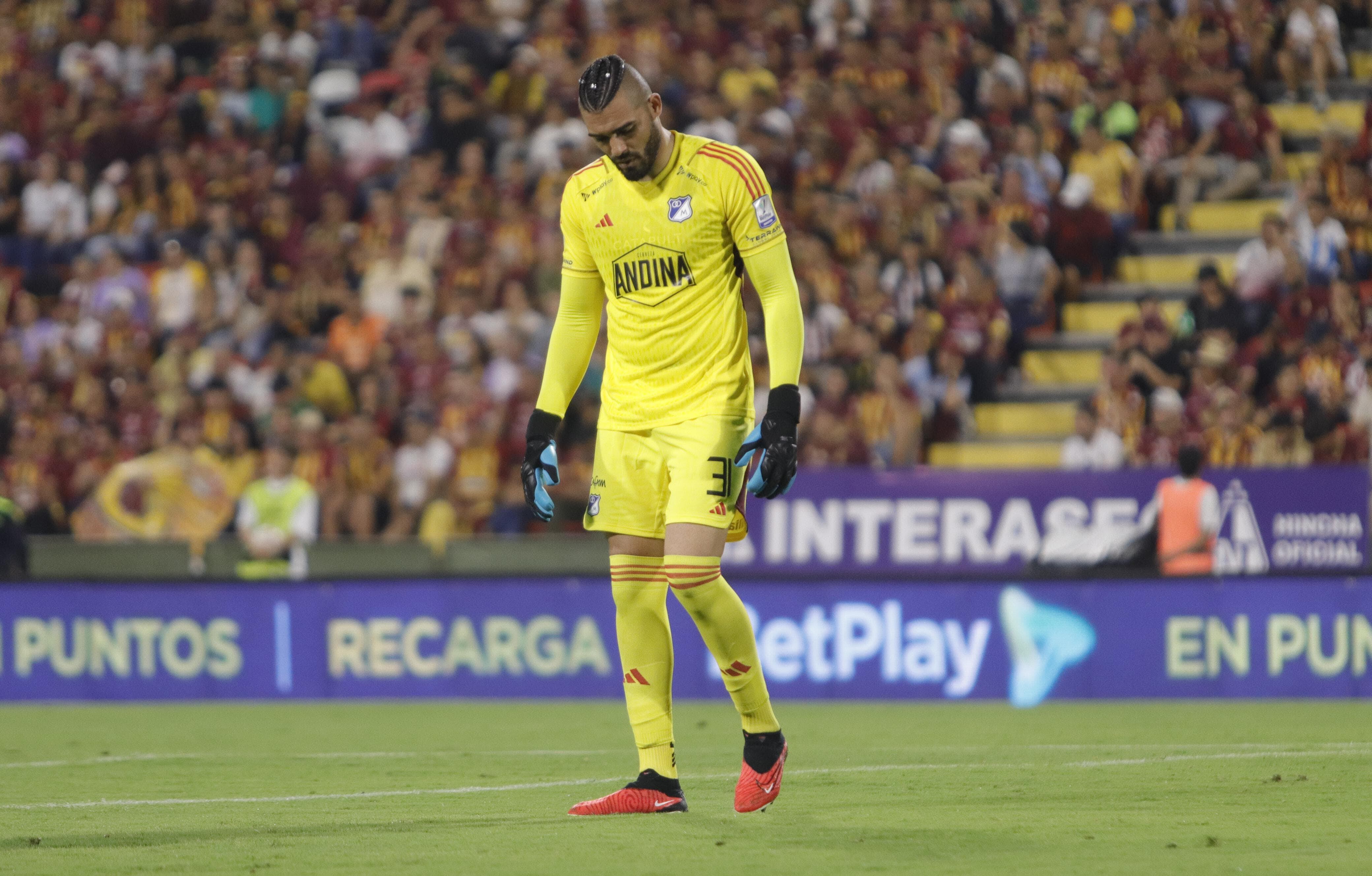 Imagen del partido entre Deportes Tolima y Millonarios por la fecha 4 del primer semestre de la Liga colombiana 2024..