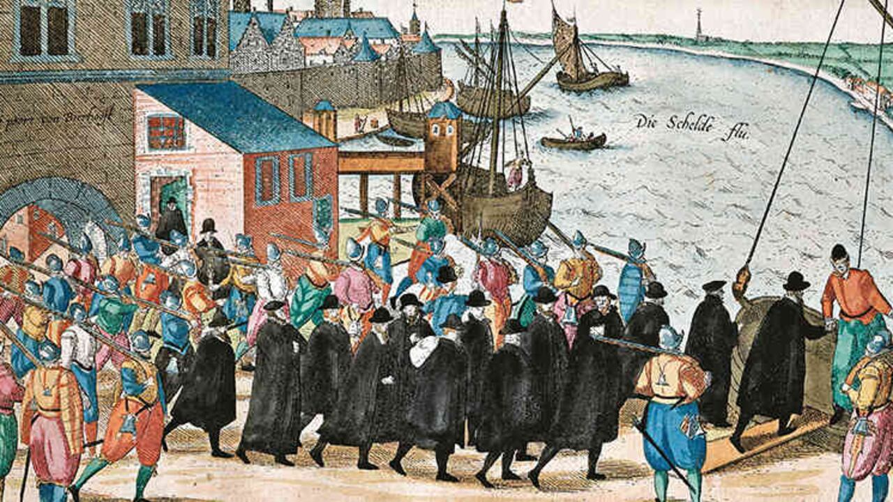 Expulsión de los judíos, por un autor desconocido. De Agostini / Getty Images.