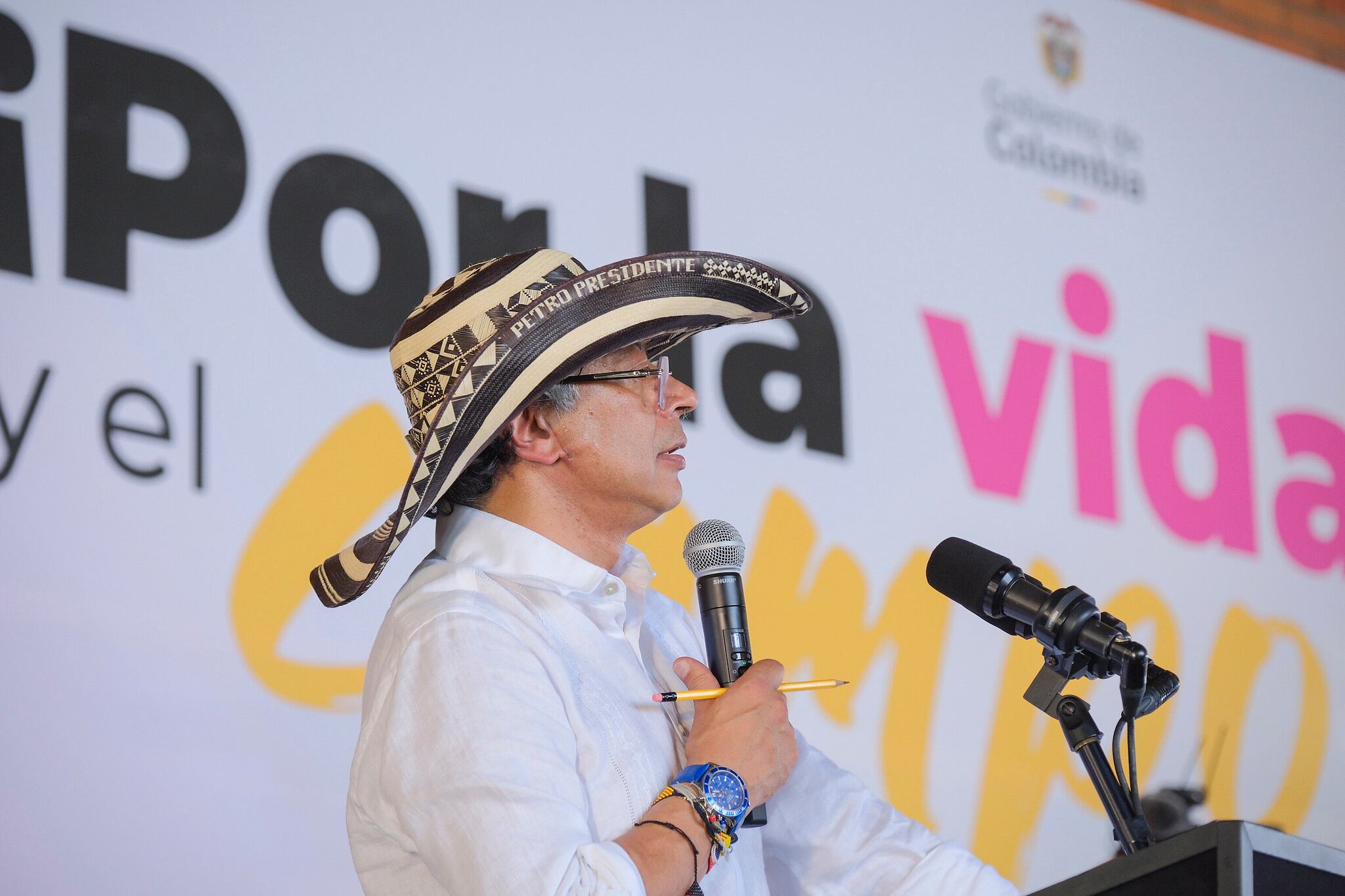 El presidente, Gustavo Petro, en Barrancabermeja