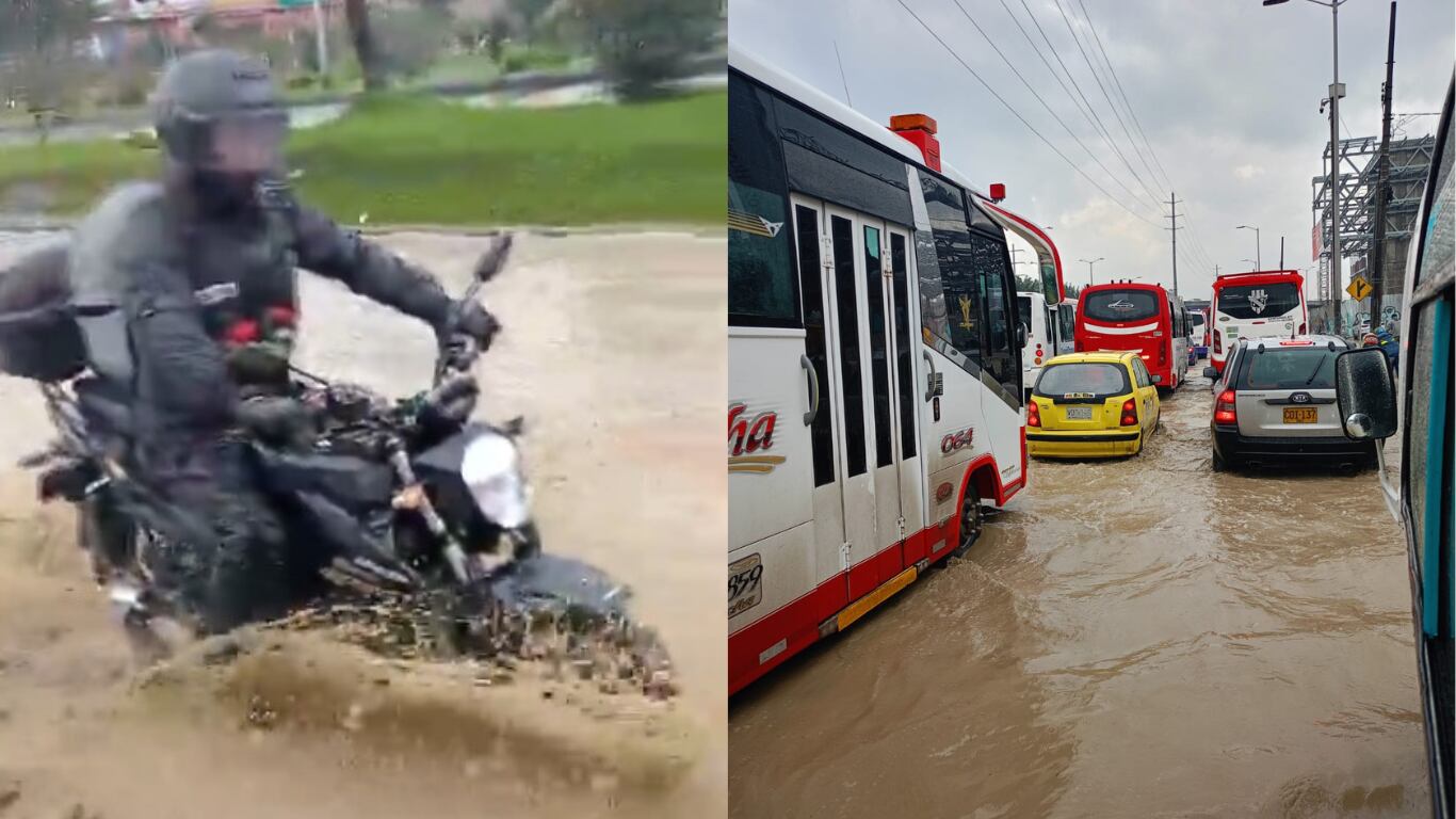 La autopista Sur quedó completamente inundada a la altura de San Mateo, en el sentido Sur-Norte.