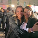 Esta es la foto que ha sido objeto de polémica donde está María Fernanda Carrascal y Sandra Ramírez.