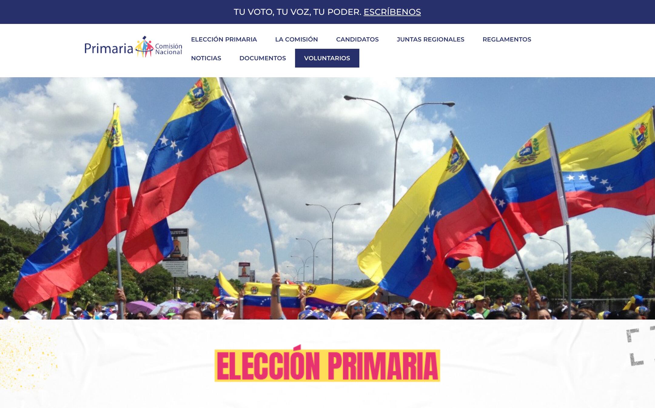 Web primarias Venezuela.