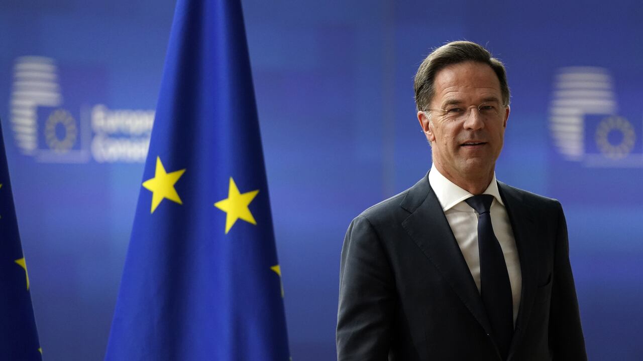BRUSSELS, BELGIUM - JUNE 29: Prime Minister of Netherlands Mark Rutte attends Euoropean Council on June 29, 2023 in Brussels, Belgium. European Union leaders met for a two-day summit to discuss the bloc's continued support to Ukraine amid its war with Russia, as well as issues related to the economy, security and defence, migration and external relations. (Photo by Pier Marco Tacca/Getty Images)