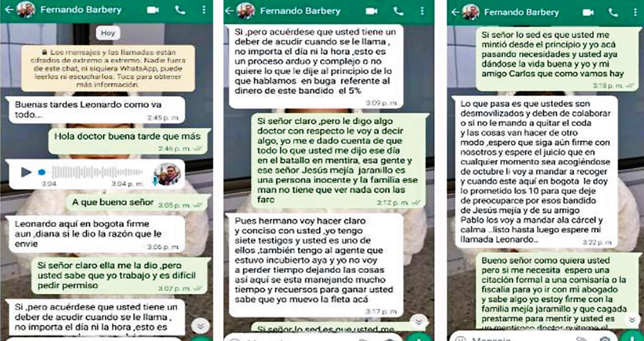 Según la denuncia, el fiscal Fernando Barberi presionaba a los supuestos testigos para que declararan que los bienes fueron obtenidos de manera ilegal. Pablo Catatumbo, exguerrillero de las Farc, hoy senador, también negó alguna relación con la familia Mejía Jaramillo.