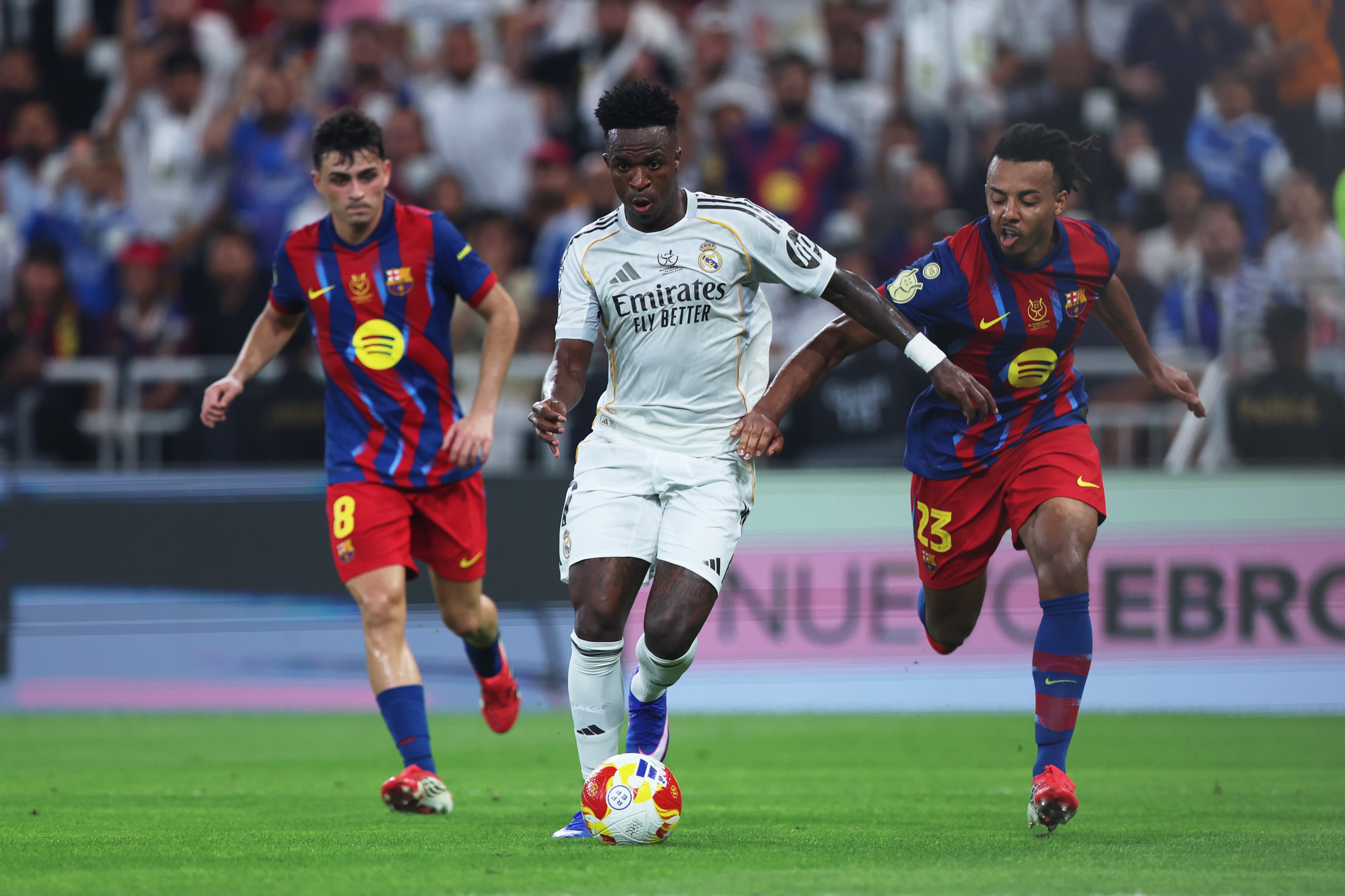 Vinícius Júnior le anotó al Barcelona en la final de la Supercopa de España