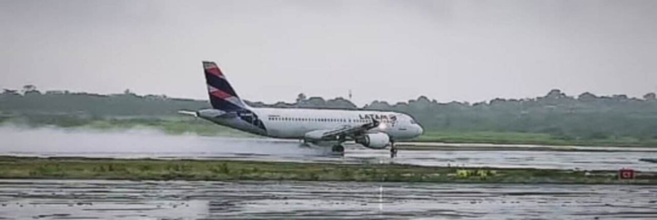 El momento del freno de emergencia quedó grabado en video.
