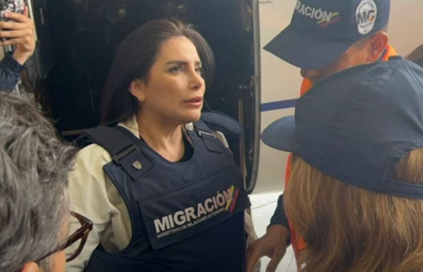La excongresista Aida Merlano llegó este viernes a Colombia.