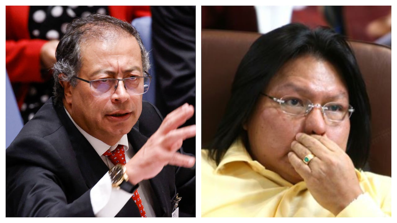 El presidente Gustavo Petro y Francisco Rojas Birry, líder indígena.