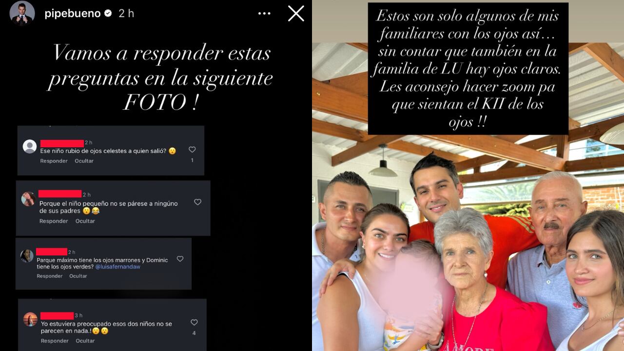 Pipe Bueno y su familia