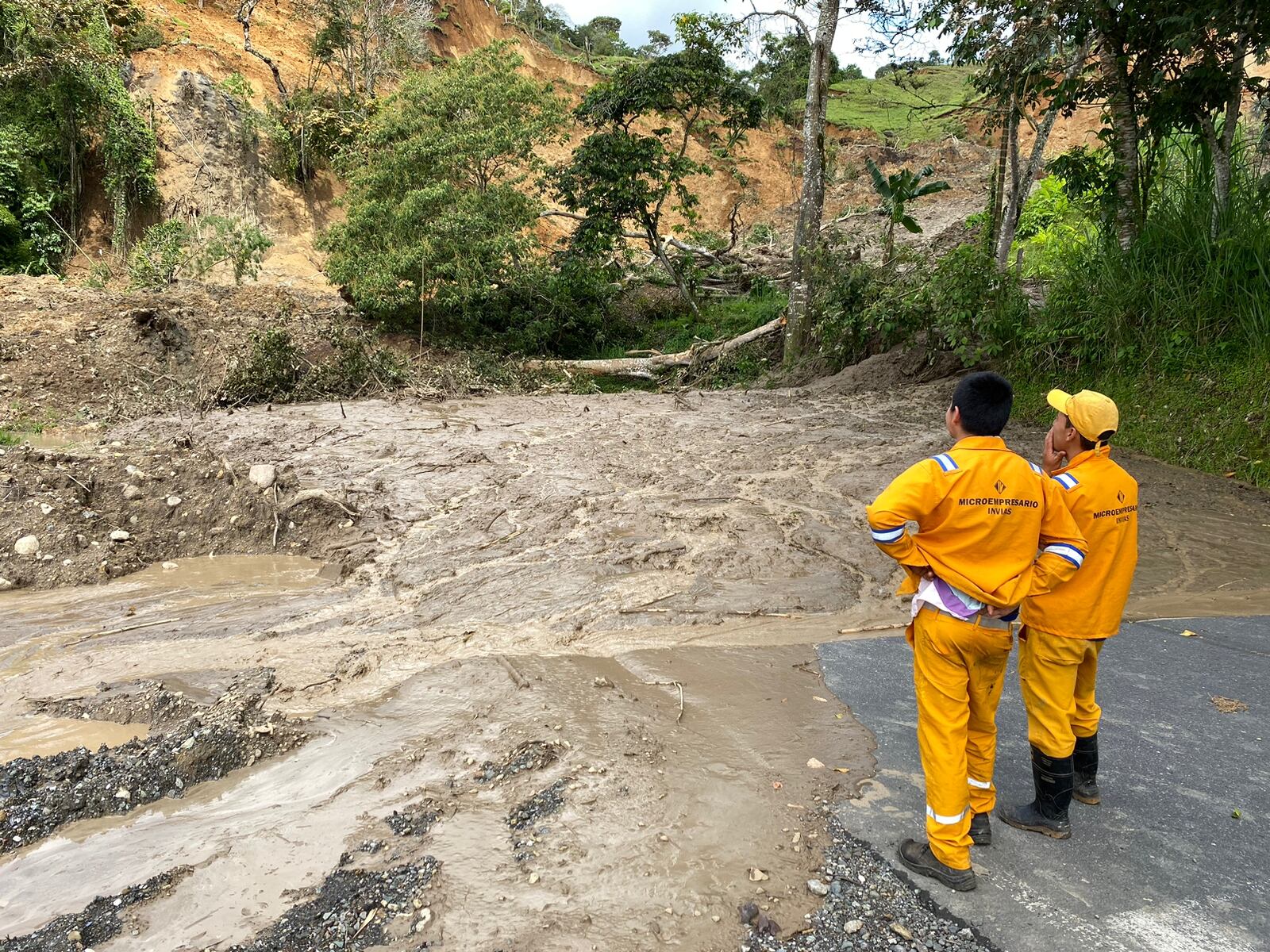 Deslizamiento de tierra en Rosas, Cauca.