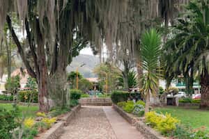 El parque principal es uno de los principales atractivos de Iza, en Boyacá.