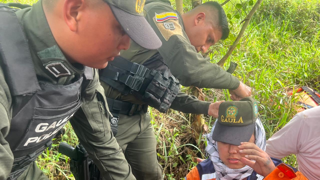David Santiago Daza, adolescente rescatado de sus secuestradores en Villavicencio.
