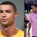 Cristiano Ronaldo y Messi con su guardaespaldas