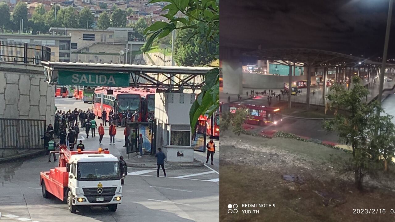 El portal de TransMilenio del 20 de Julio amaneció cerrado debido a una protesta realizada por miembros del sindicato.