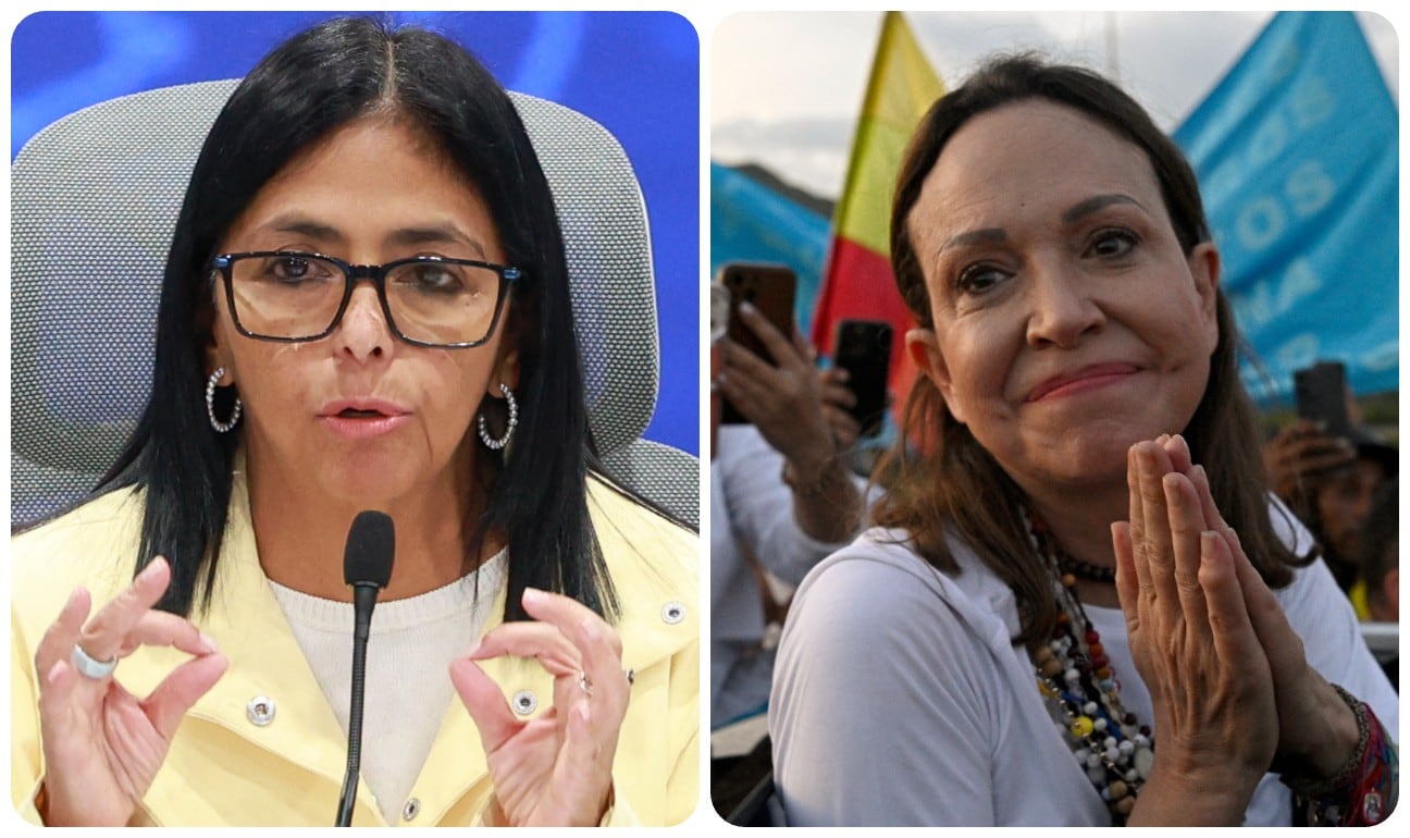 Delcy Rodríguez y María Corina Machado