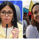 Delcy Rodríguez y María Corina Machado