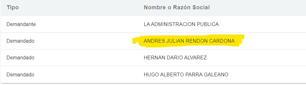 La Fiscalía General anunció la imputación de cargos contra Andrés Julián Rendón Cardona.