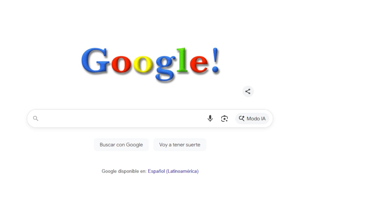 El buscador más famoso revive su diseño original para celebrar 27 años de historia.