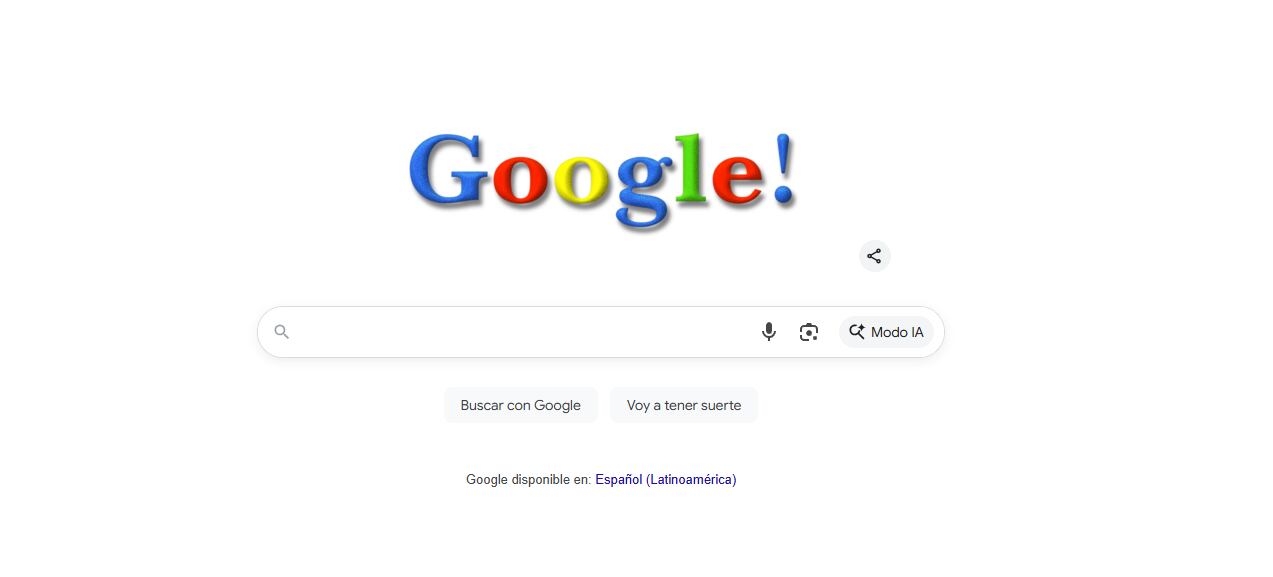 El buscador más famoso revive su diseño original para celebrar 27 años de historia.