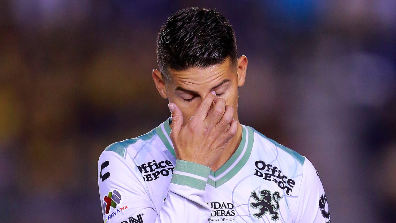 James Rodríguez en uno de sus últimos partidos con Club León.