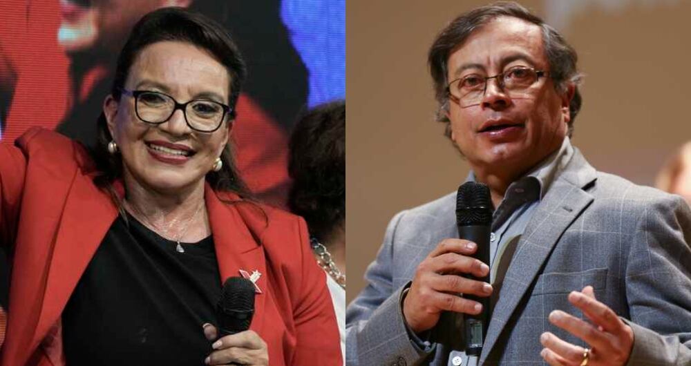 Xiomara Castro y Gustavo Petro