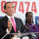 El abogado de Houston, Tony Buzbee, ofrece una conferencia de prensa en su oficina para anunciar que representa a 120 acusadores que han presentado acusaciones de conducta sexual inapropiada contra Sean “Diddy” Combs, el magnate del hip-hop que está a la espera de juicio por cargos de tráfico sexual, el martes 1 de octubre de 2019. 1 de enero de 2024 en Houston. (Elizabeth Conley/Houston Chronicle vía AP)