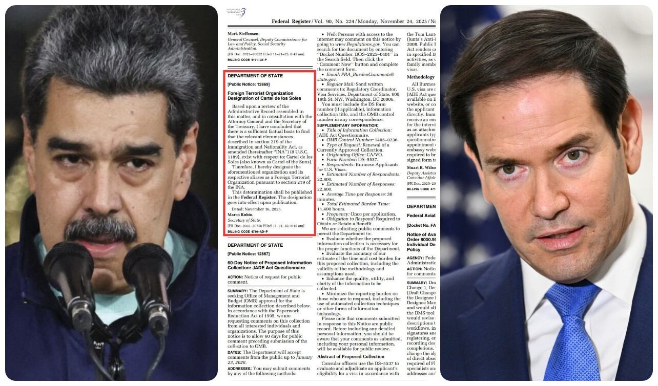 Nicolás Maduro y Marco Rubio