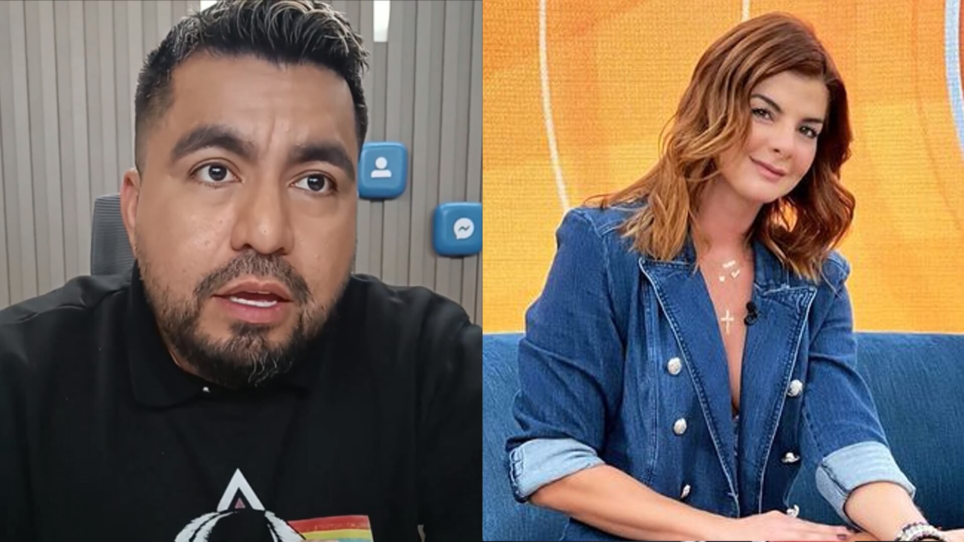 El humorista y la presentadora hace parte del equipo de Día a día. Fotos: Instagram @peretantico  - @carolinacruzosorio.
