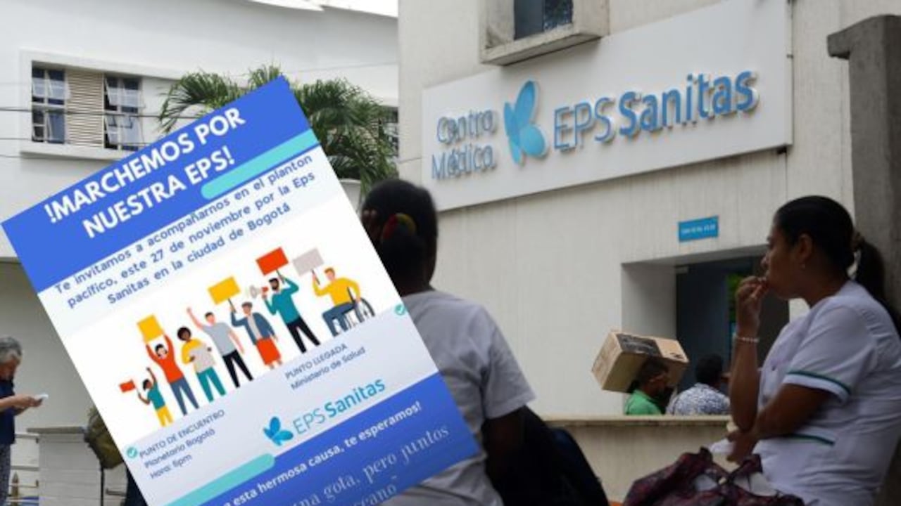 Este lunes 27 de noviembre habrá una marcha en defensa de la EPS Sanitas.