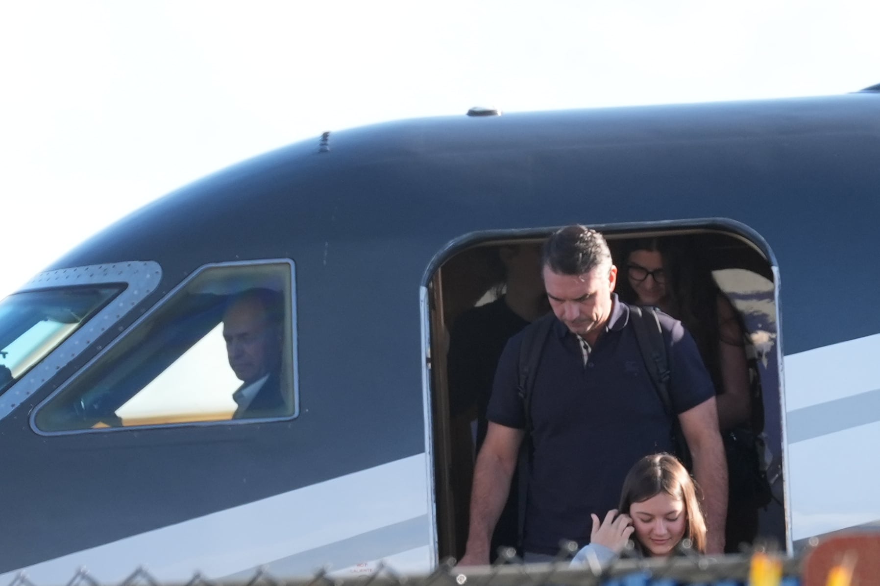 Flávio Bolsonaro en su llegada a Estados Unidos.